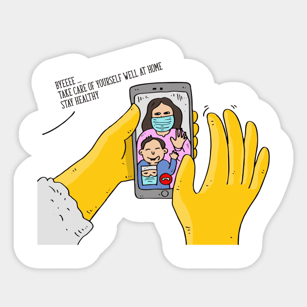 Stay Healthy At Home Sticker by Fajartahirahmad